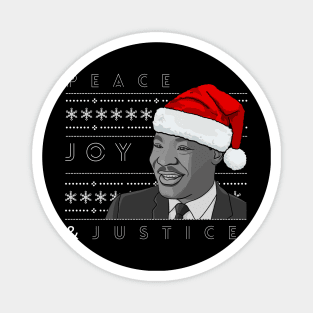 Holiday Sweater: MLK Peace Joy & Justice Magnet